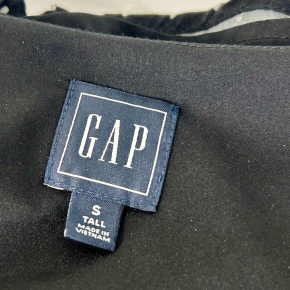 Gap Heart Ruffle Dress Small Tall Womens Hearts Black White Tie Wais Tiered - Picture 12 of 16